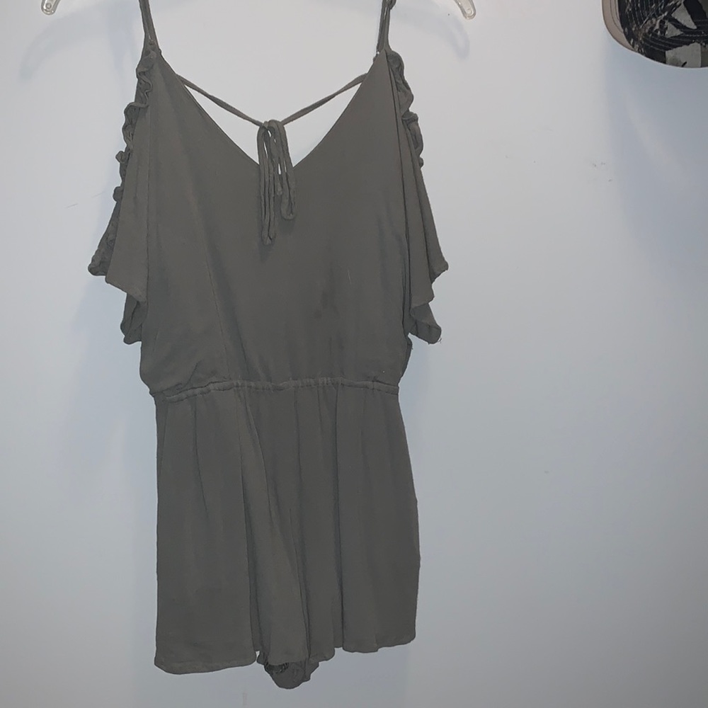 Olive green forever 21 romper